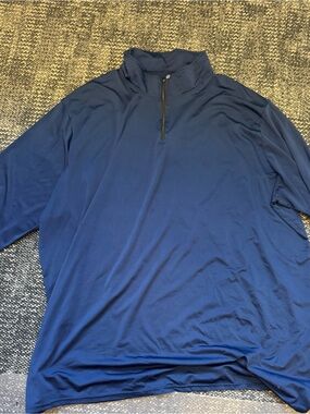Essentials Navy Lightweight Quarter-Zip Pullover